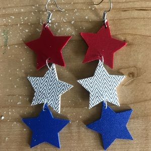 Faux leather earrings